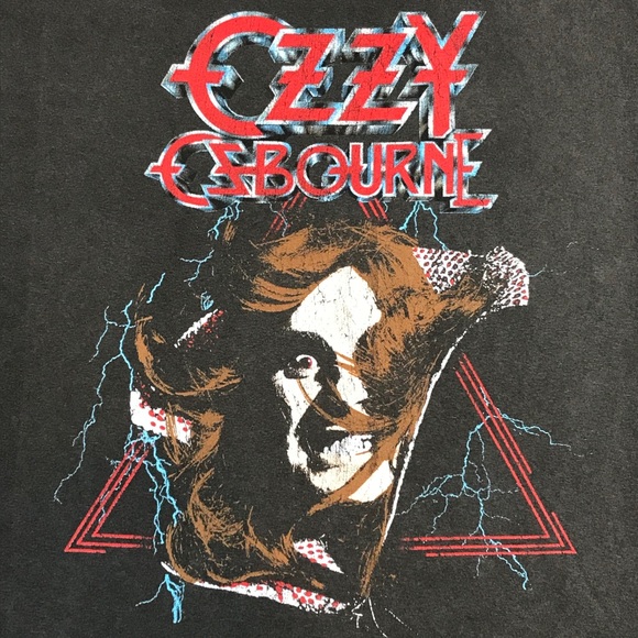 Ozzy Osbourne XL Faded Black Global T-Shirt - Picture 3 of 4